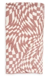 Barefoot Dreams Cozychic™ Checkered Throw Blanket In Rose Quartz/ Cream