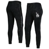 The Wild Collective Black Los Angeles Dodgers Marble Jogger Pants In Black