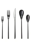 Fortessa Dragonfly 20-piece Flatware Set In Black