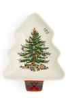 Spode Christmas Tree Shape Spoon Rest In Green