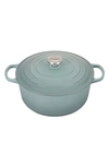 LE CREUSET SIGNATURE 7 1/4-QUART ROUND ENAMEL CAST IRON DUTCH OVEN