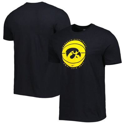 Nike Black Iowa Hawkeyes Basketball Team Issue T-shirt