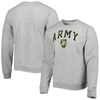 League Collegiate Wear Gray Army Black Knights 1965 Arch Essential Fleece Pullover Sweatshirt In Heather Gray