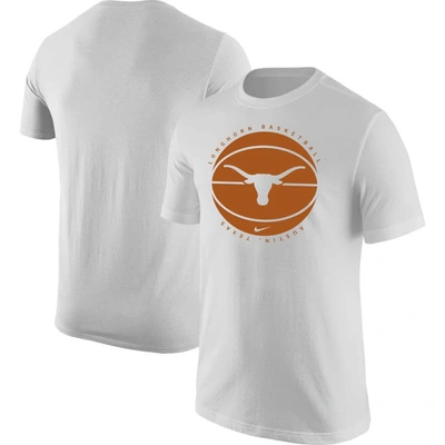 Nike White Texas Longhorns Basketball Team Issue T-shirt