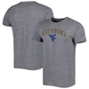 LEAGUE COLLEGIATE WEAR LEAGUE COLLEGIATE WEAR HEATHER GRAY WEST VIRGINIA MOUNTAINEERS 1965 ARCH VICTORY FALLS TRI-BLEND T-S
