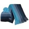 Wear By Erin Andrews Light Blue Tennessee Titans Ombre Pom Knit Hat And Scarf Set In Light Blue