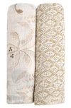 Crane Baby 2-pack Assorted Swaddle Blankets In Multi