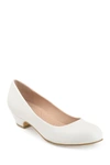 Journee Collection Saar Kitten Heel Pump In White