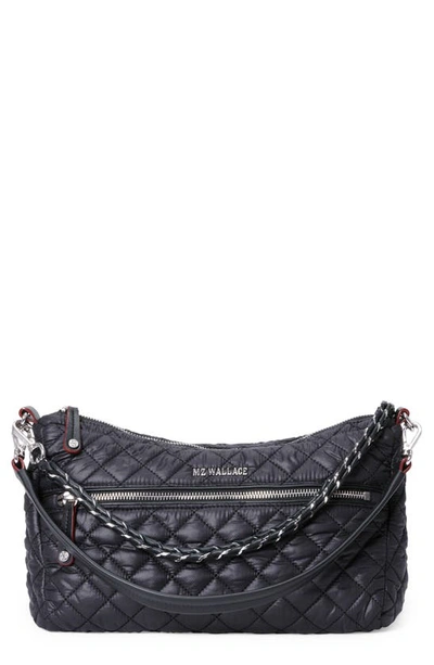 Mz Wallace Crosby Convertible Quilted Shoulder Bag In Black