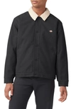 Dickies Duck Canvas Utility Jacket In Stonewashed Black
