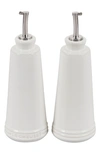 Le Creuset White Signature Oil & Vinegar Set With $5 Credit