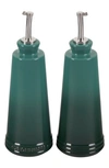 Le Creuset Artichaut Signature Oil & Vinegar Set With $5 Credit In Artichaut