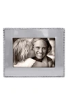 Mariposa Beaded Engravable Picture Frame, 5" X 7" In Silver