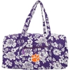 Vera Bradley Clemson Tigers Rain Garden Large Travel Duffel Bag In Purple