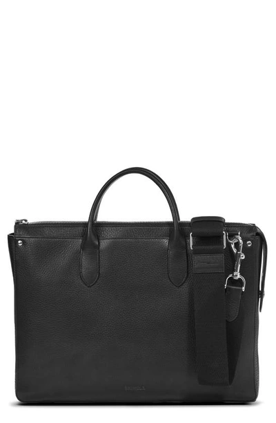 Shinola Men's The Slim Leather Traveler Briefcase In Black