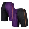 Mitchell & Ness Men's  Black And Purple Phoenix Suns Hardwood Classics 2001 Split Swingman Shorts In Black