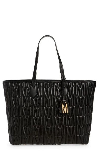 Moschino Women's Quilted Leather Tote In Black
