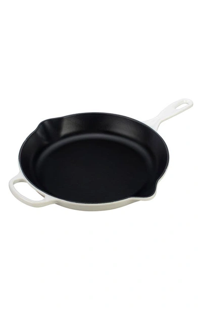 LE CREUSET SIGNATURE HANDLE ENAMEL 11 3/4 INCH CAST IRON SKILLET