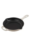 Le Creuset Signature Handle 9 Inch Enamel Cast Iron Skillet In Meringue