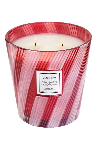 Voluspa Crushed Candy Cane 3-wick Hearth Candle, 38 Oz.