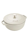Staub Essential Cast Iron French Oven In Matte White Truffle
