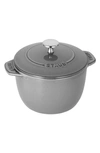 Staub Cast Iron 1.5-qt Petite French Oven In Graphite Grey At Urban Outfitters In Graphite