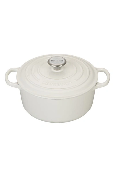 Le Creuset Signature 4.5-quart Round Enamel Cast Iron Dutch Oven In Oyster