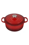 LE CREUSET LE CREUSET SIGNATURE 4.5-QUART ROUND ENAMEL CAST IRON DUTCH OVEN