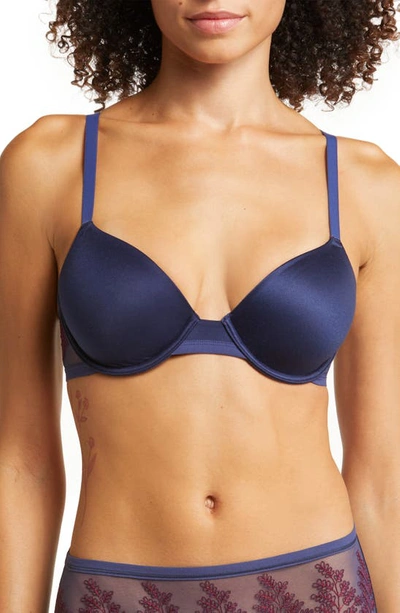 Natori Frame Underwire Contour Bra In Dk Blue Cm