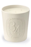 DIPTYQUE 34 BOULEVARD SAINT GERMAIN SCENTED CANDLE, 10.5 OZ