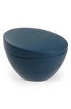Nambe Orbit Stoneware Sugar Bowl In Blue