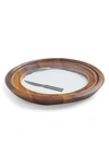 Nambe Cooper Cheese Tray With Knife In Brown