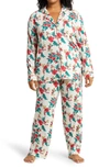 Nordstrom Moonlight Eco Pajamas In Ivory Egret Festive Floral