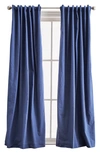 Peri Home Sanctuary Set Of 2 Lined Linen Curtain Panels In Indigo