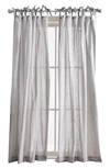 Peri Home Cotton Sheer 84 X 50 Tie Tab Window Panel, Pair In Silver