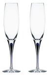 Orrefors Intermezzo Set Of 2 Champagne Flutes In Clear