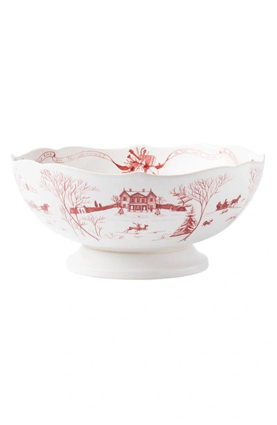 Juliska Country Estate Winter Frolic Ruby Centerpiece Bowl