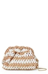 Loeffler Randall Mini Cinched Chain Clutch In Natural Cream