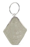 Ganni Diamond Glitter Ring Handle Bag In Gold