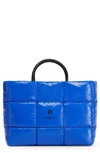 Furla Opportunity Large Puffy Quilted Tote Bag In Light Pacific