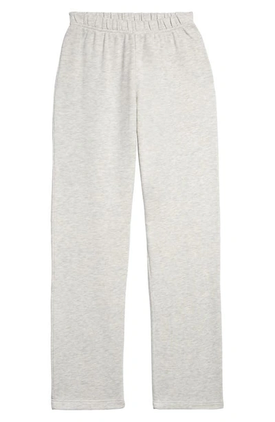 Erl Grey Knit Fleece Sweatpants In Grey Melange