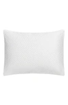 Matouk Basket Weave Cotton Sateen Boudoir Sham In White