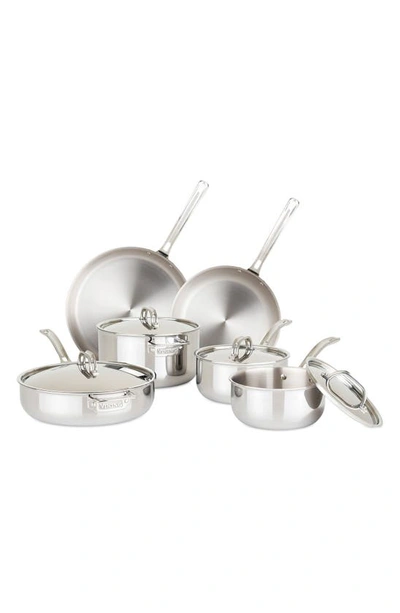 Viking 7-ply Titanium 10-piece Cookware Set In Silver