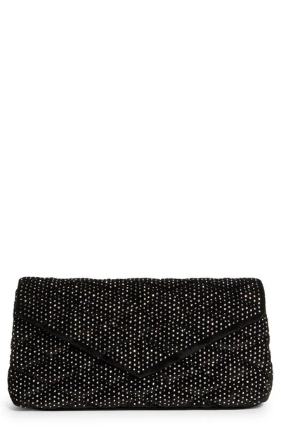 Saint Laurent Sade Ysl Quilted Clutch Bag In Nero