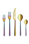 Mepra Linea Rainbow 5-piece Flatware Set In Iridescent