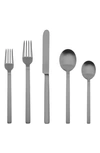 Mepra Stile Nero 5-piece Flatware Place Setting In Black Gold