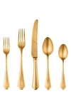 Mepra Dolce Vita Pewter Oro 5-piece Flatware Set In Gold
