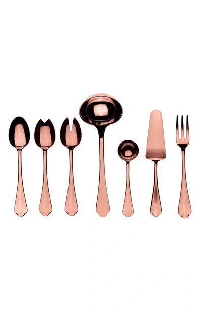 Mepra Dolce Vita 7 Piece Serve Set Mirror Bronze In Rose Gold