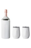 Vinglace Champagne Chiller Gift Set In White