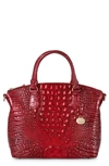 BRAHMIN DUXBURY CROC EMBOSSED LEATHER SATCHEL